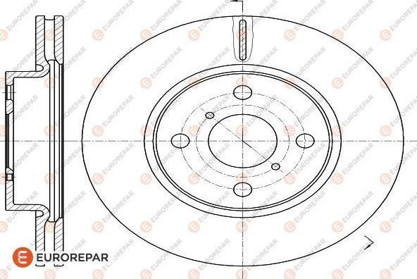 EUROREPAR 1618890180 - Brake Disc autospares.lv