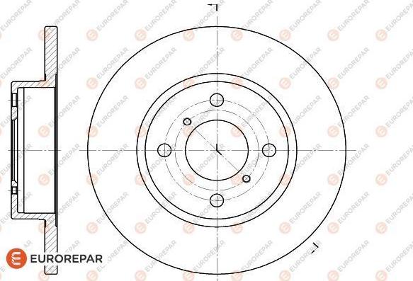 EUROREPAR 1618869880 - Brake Disc autospares.lv