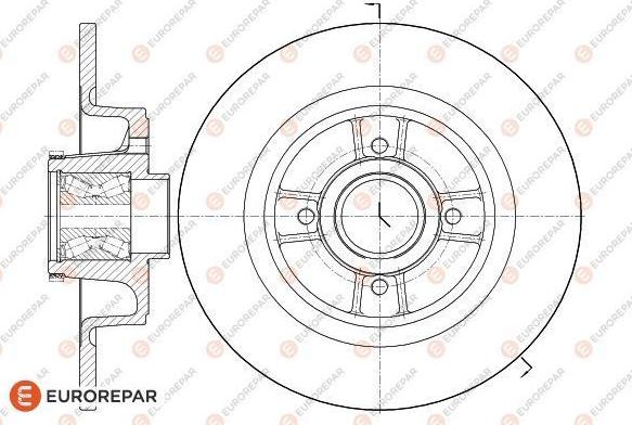 EUROREPAR 1618866380 - Brake Disc autospares.lv