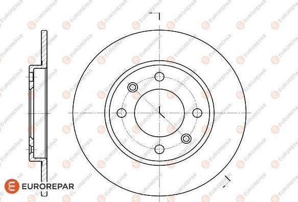 EUROREPAR 1618860980 - Brake Disc autospares.lv