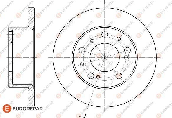 EUROREPAR 1618860580 - Brake Disc autospares.lv