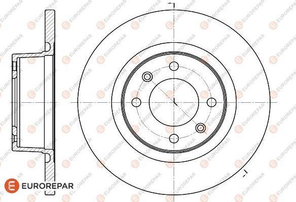 EUROREPAR 1618861680 - Brake Disc autospares.lv