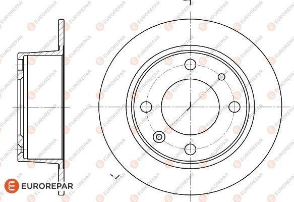 EUROREPAR 1618861080 - Brake Disc autospares.lv