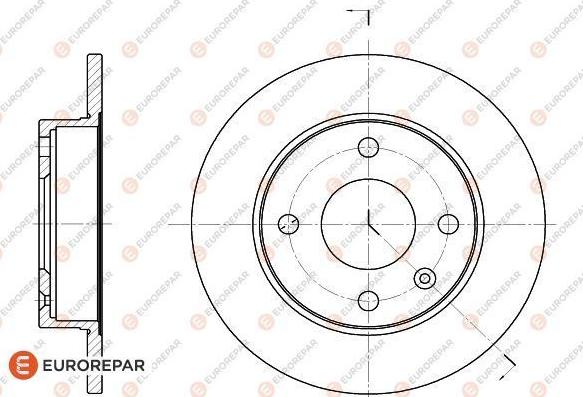 EUROREPAR 1618868080 - Brake Disc autospares.lv