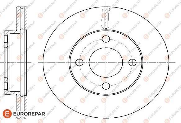 EUROREPAR 1618868780 - Brake Disc autospares.lv