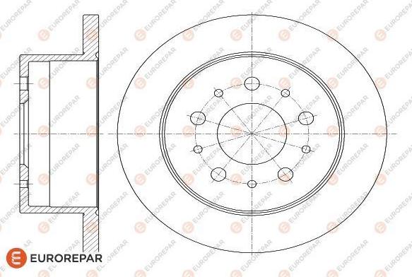 EUROREPAR 1618862980 - Brake Disc autospares.lv