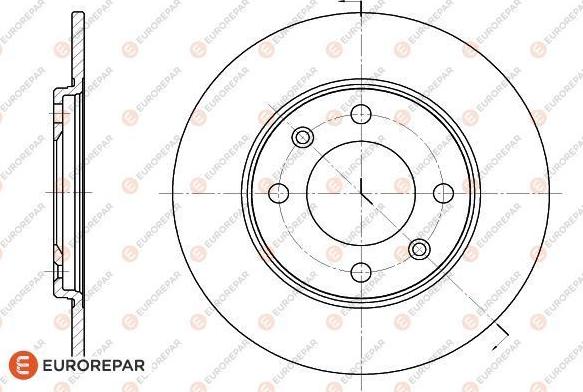 EUROREPAR 1618862080 - Brake Disc autospares.lv