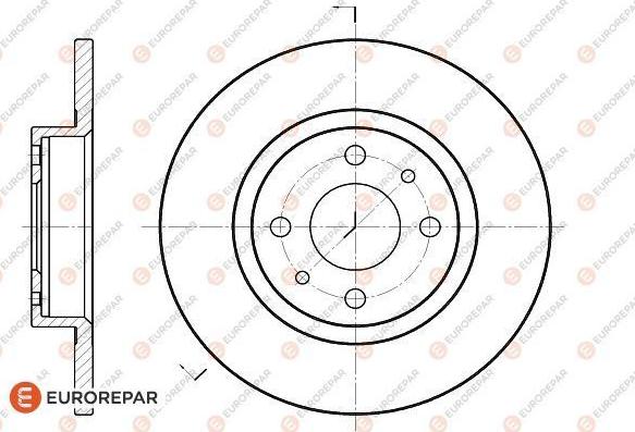 EUROREPAR 1618867380 - Brake Disc autospares.lv