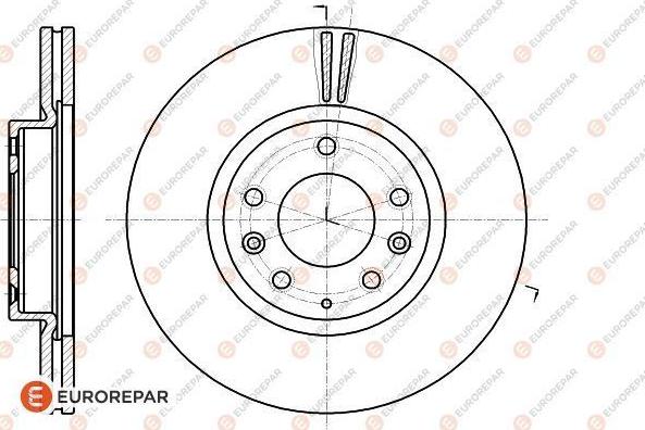 EUROREPAR 1618889680 - Brake Disc autospares.lv