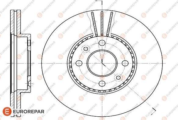 EUROREPAR 1618884880 - Brake Disc autospares.lv