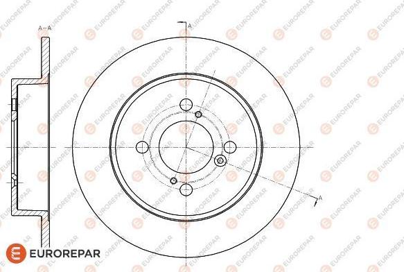 EUROREPAR 1618886380 - Brake Disc autospares.lv