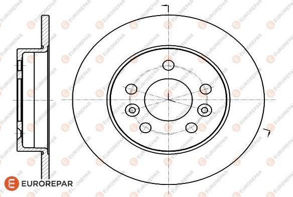 EUROREPAR 1618880580 - Brake Disc autospares.lv