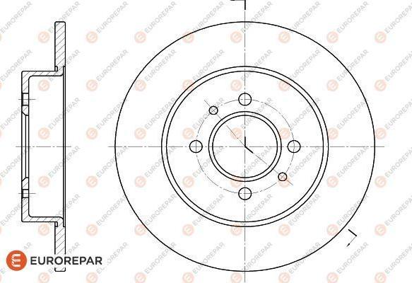 EUROREPAR 1618880680 - Brake Disc autospares.lv