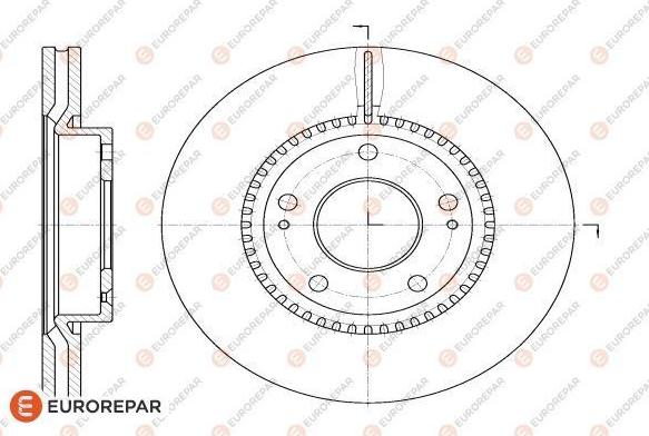 EUROREPAR 1618888980 - Brake Disc autospares.lv