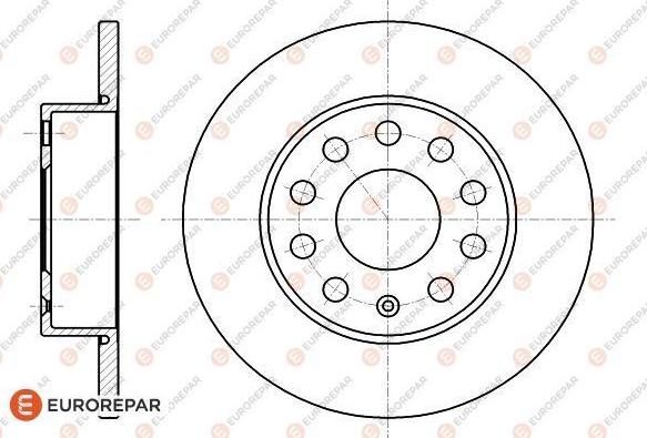 EUROREPAR 1618882080 - Brake Disc autospares.lv