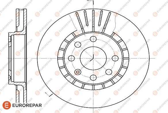 EUROREPAR 1618879080 - Brake Disc autospares.lv