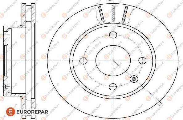 EUROREPAR 1618875580 - Brake Disc autospares.lv