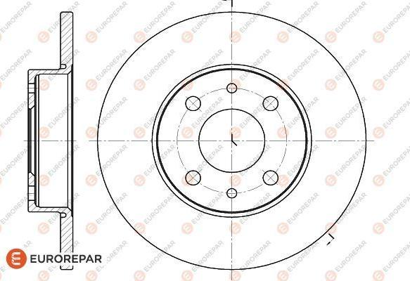 EUROREPAR 1618870080 - Brake Disc autospares.lv