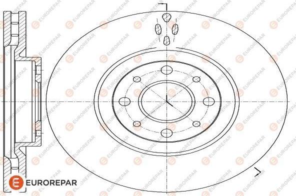 EUROREPAR 1618873680 - Brake Disc autospares.lv