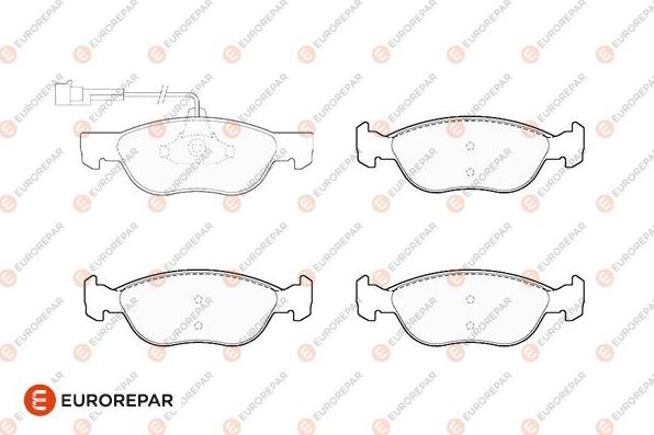 EUROREPAR 1686275180 - Brake Pad Set, disc brake autospares.lv