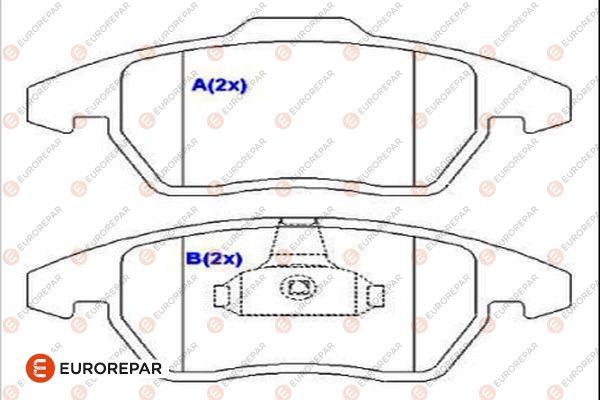 EUROREPAR 1686755480 - Brake Pad Set, disc brake autospares.lv