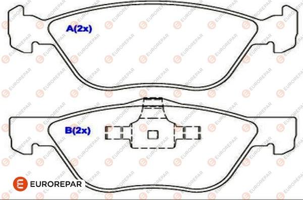 EUROREPAR 1686755680 - Brake Pad Set, disc brake autospares.lv