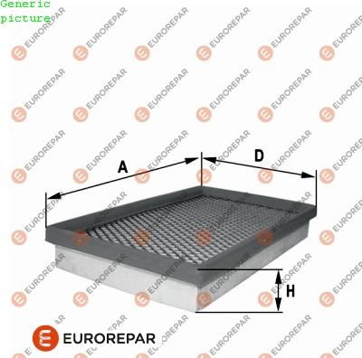 EUROREPAR 1680344580 - Air Filter, engine autospares.lv