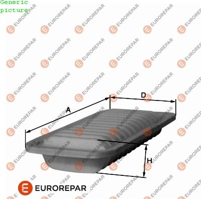 EUROREPAR 1680330180 - Air Filter, engine autospares.lv