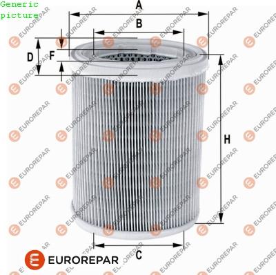 EUROREPAR 1680345480 - Air Filter, engine autospares.lv
