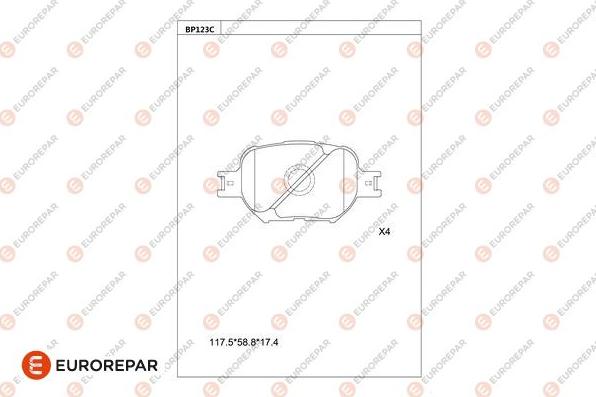 EUROREPAR 1681207880 - Brake Pad Set, disc brake autospares.lv