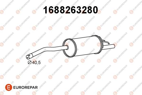 EUROREPAR 1688263280 - End Silencer autospares.lv