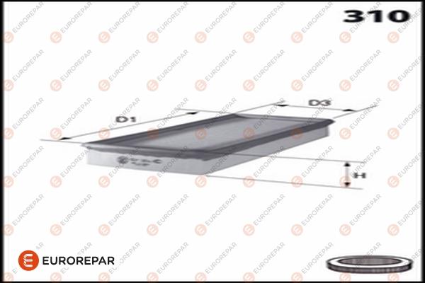 EUROREPAR 1682949980 - Air Filter, engine autospares.lv