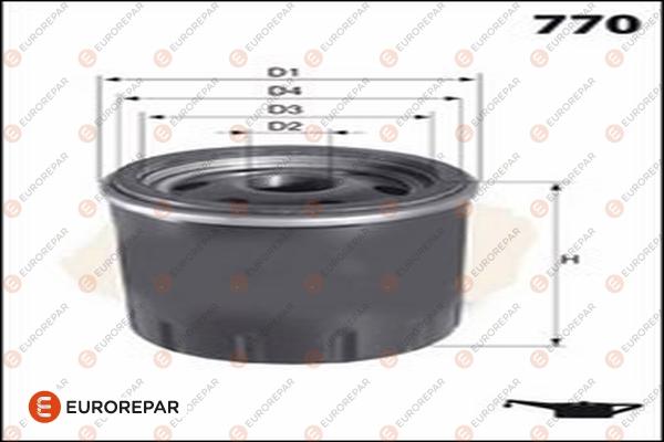 EUROREPAR 1682953980 - Oil Filter autospares.lv