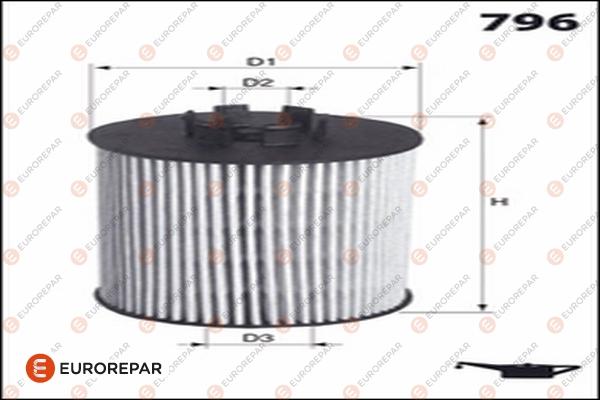 EUROREPAR 1682953280 - Oil Filter autospares.lv