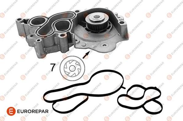 EUROREPAR 1682098380 - Water Pump autospares.lv