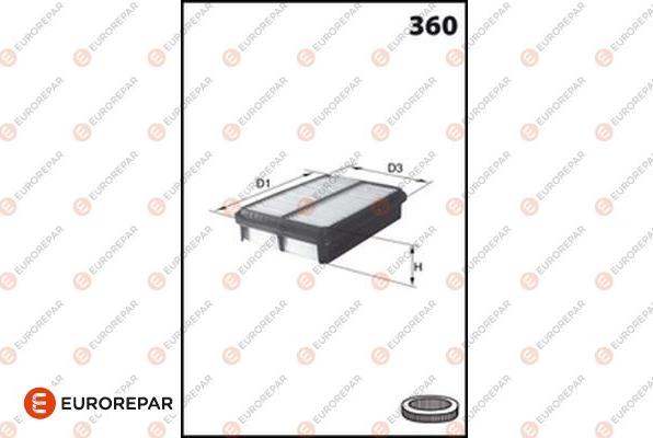 EUROREPAR 1682343980 - Air Filter, engine autospares.lv