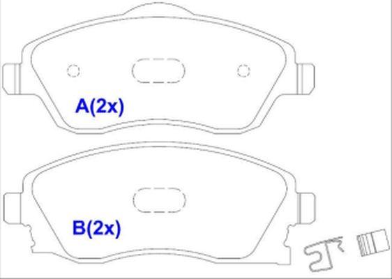 EUROREPAR 1636485080 - Brake Pad Set, disc brake autospares.lv