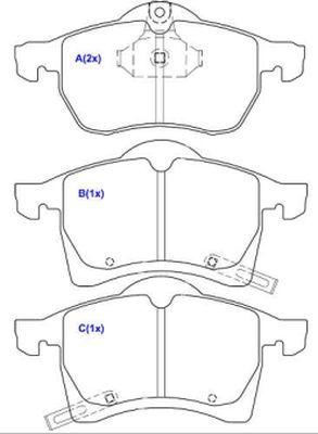 EUROREPAR 1636486280 - Brake Pad Set, disc brake autospares.lv