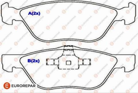 EUROREPAR 1636488180 - Brake Pad Set, disc brake autospares.lv