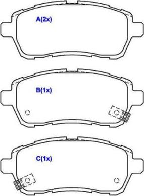 EUROREPAR 1636488880 - Brake Pad Set, disc brake autospares.lv