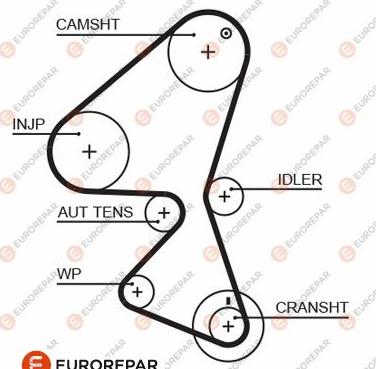 EUROREPAR 1633144080 - Timing Belt autospares.lv