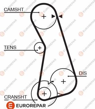 EUROREPAR 1633134180 - Timing Belt autospares.lv