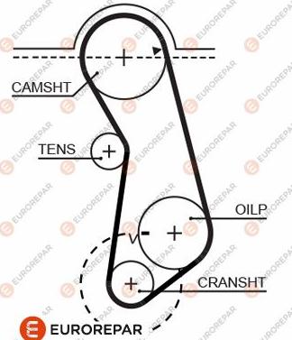 EUROREPAR 1633136980 - Timing Belt autospares.lv
