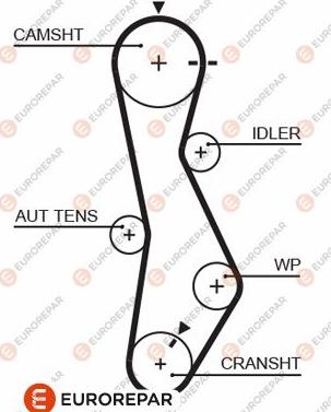 EUROREPAR 1633132980 - Timing Belt autospares.lv