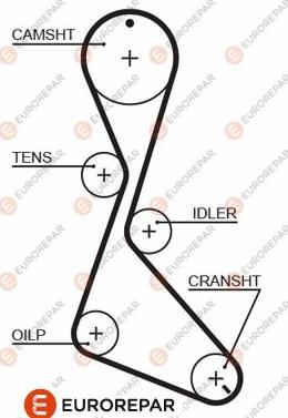 EUROREPAR 1633137080 - Timing Belt autospares.lv