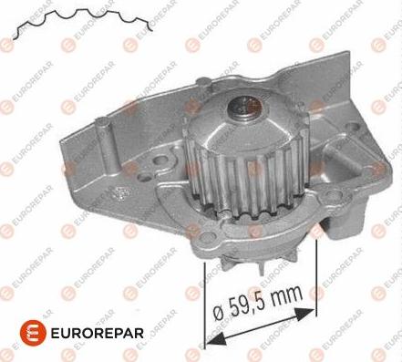 EUROREPAR 1637173180 - Water Pump autospares.lv