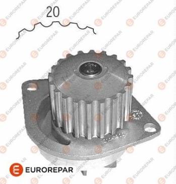 EUROREPAR 1637172180 - Water Pump autospares.lv