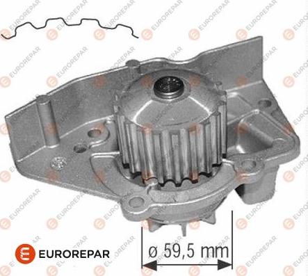 EUROREPAR 1637172280 - Water Pump autospares.lv