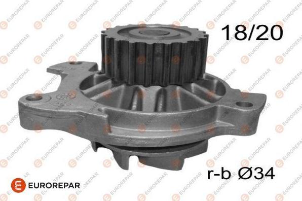 EUROREPAR 1623104480 - Water Pump autospares.lv