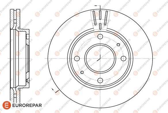 EUROREPAR 1622806580 - Brake Disc autospares.lv